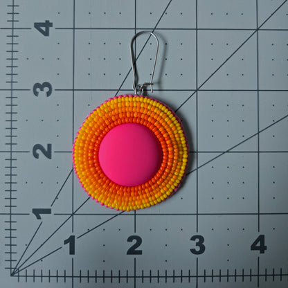 Pink sunrise earrings