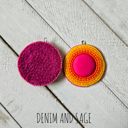 Pink sunrise earrings