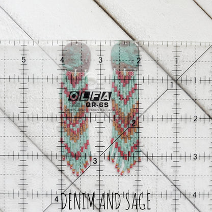 Patina Copper beaded earrings