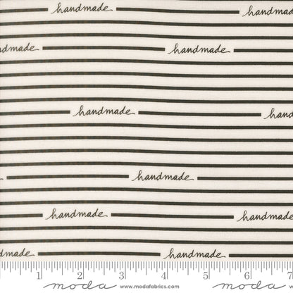 PREORDER || Maker's Delight - Handmade Stripe Text and Words White Black
