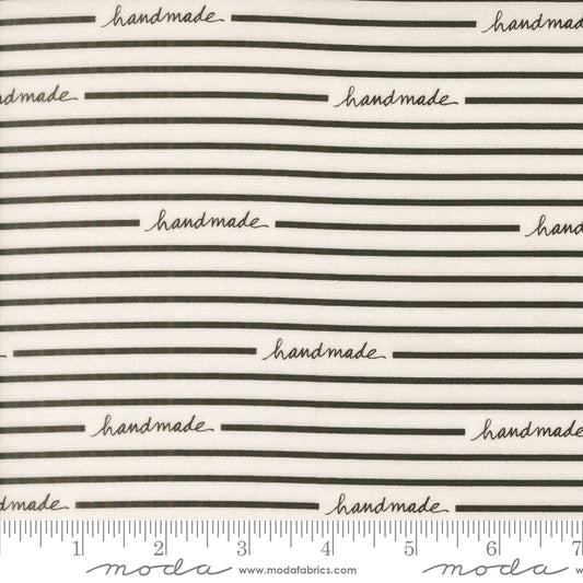 PREORDER || Maker's Delight - Handmade Stripe Text and Words White Black