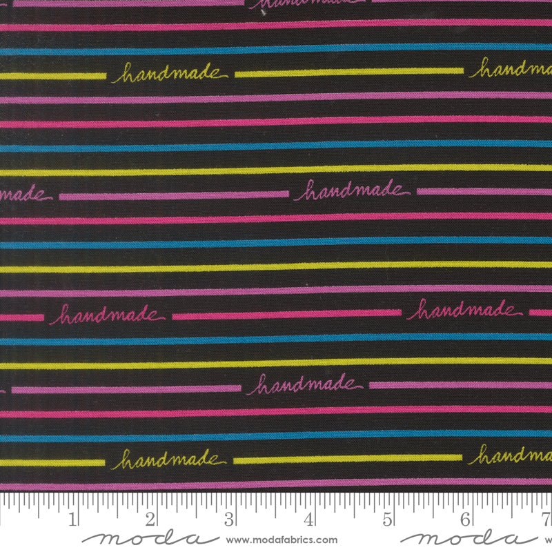 PREORDER || Maker's Delight - Handmade Stripe Text and Words Super Black