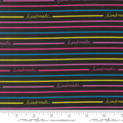 PREORDER || Maker's Delight - Handmade Stripe Text and Words Super Black
