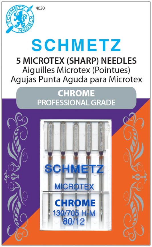Schmetz - Chrome Microtex Needle 80/12 - 5 Count