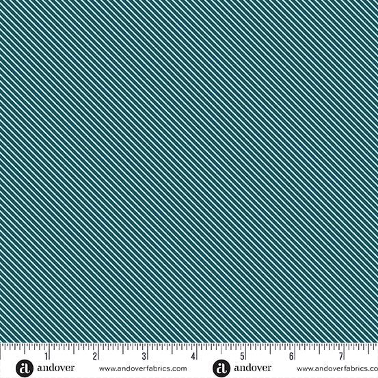 PREORDER || Patchwork & Petals - Sweet Stripe Midnight Teal