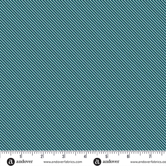 PREORDER || Patchwork & Petals - Sweet Stripe Midnight Teal