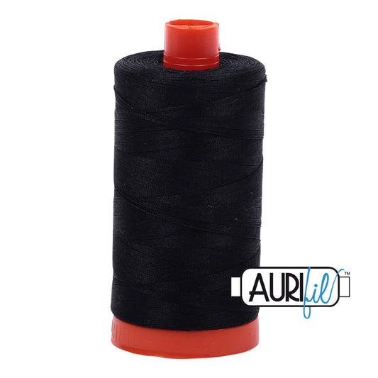 Aurifil Thread - Black 2692 - 50wt - 1422 yds