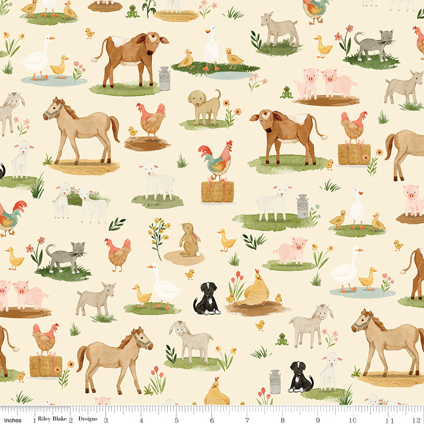 PREORDER || Lil' Farm Friends - Fat Quarter Bundle (18)