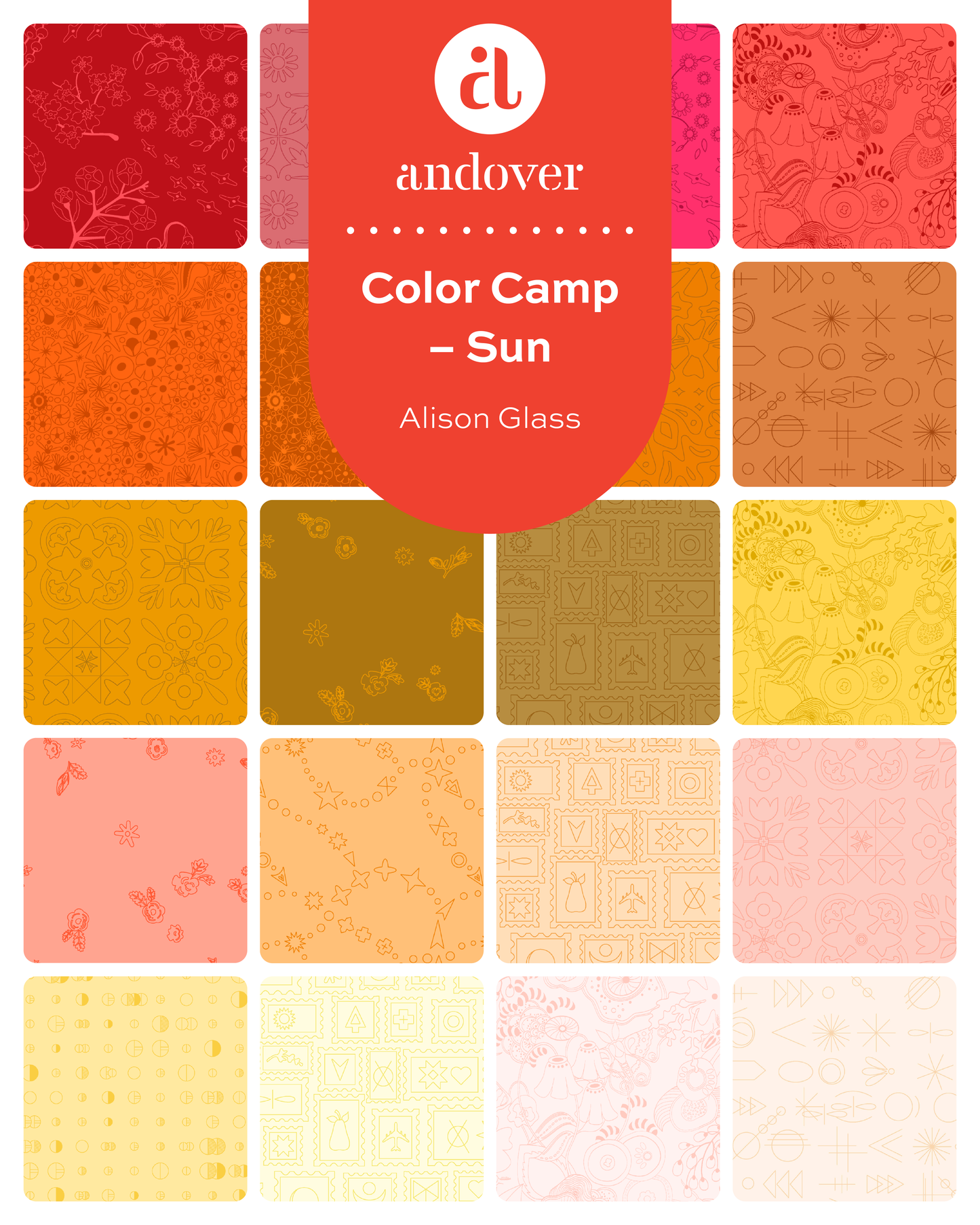 PREORDER || Color Camp - Sun Fat Quarter Bundle (21)
