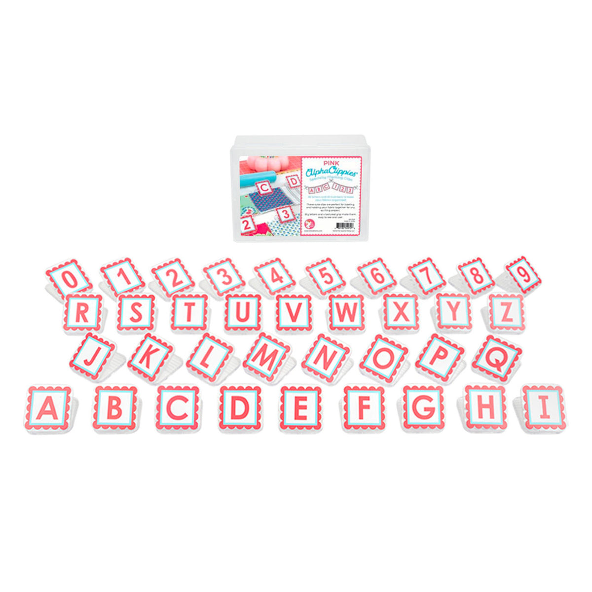 It's Sew Emma - AlphaClippies Alphabet Clips Pink - 36 Count