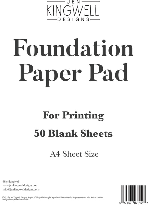 Jen Kingwell - Foundation Papers - Blank A4 Letter Page Size