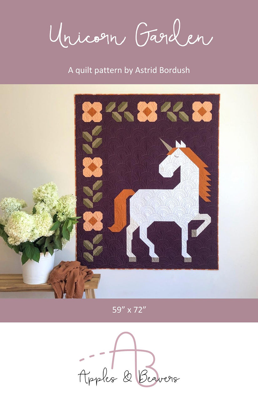 PREORDER || Little Posies - Unicorn Garden Quilt Kit (59" x 72")