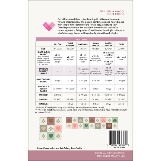 Cozy Checkered Hearts - Quilty Love