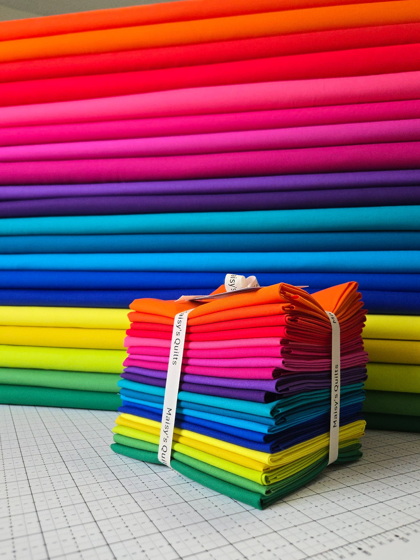 Bella Solids Bright Rainbow - Fat Quarter Bundle (20)