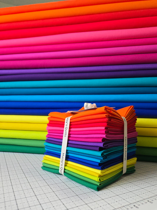 Bella Solids Bright Rainbow - Fat Quarter Bundle (20)