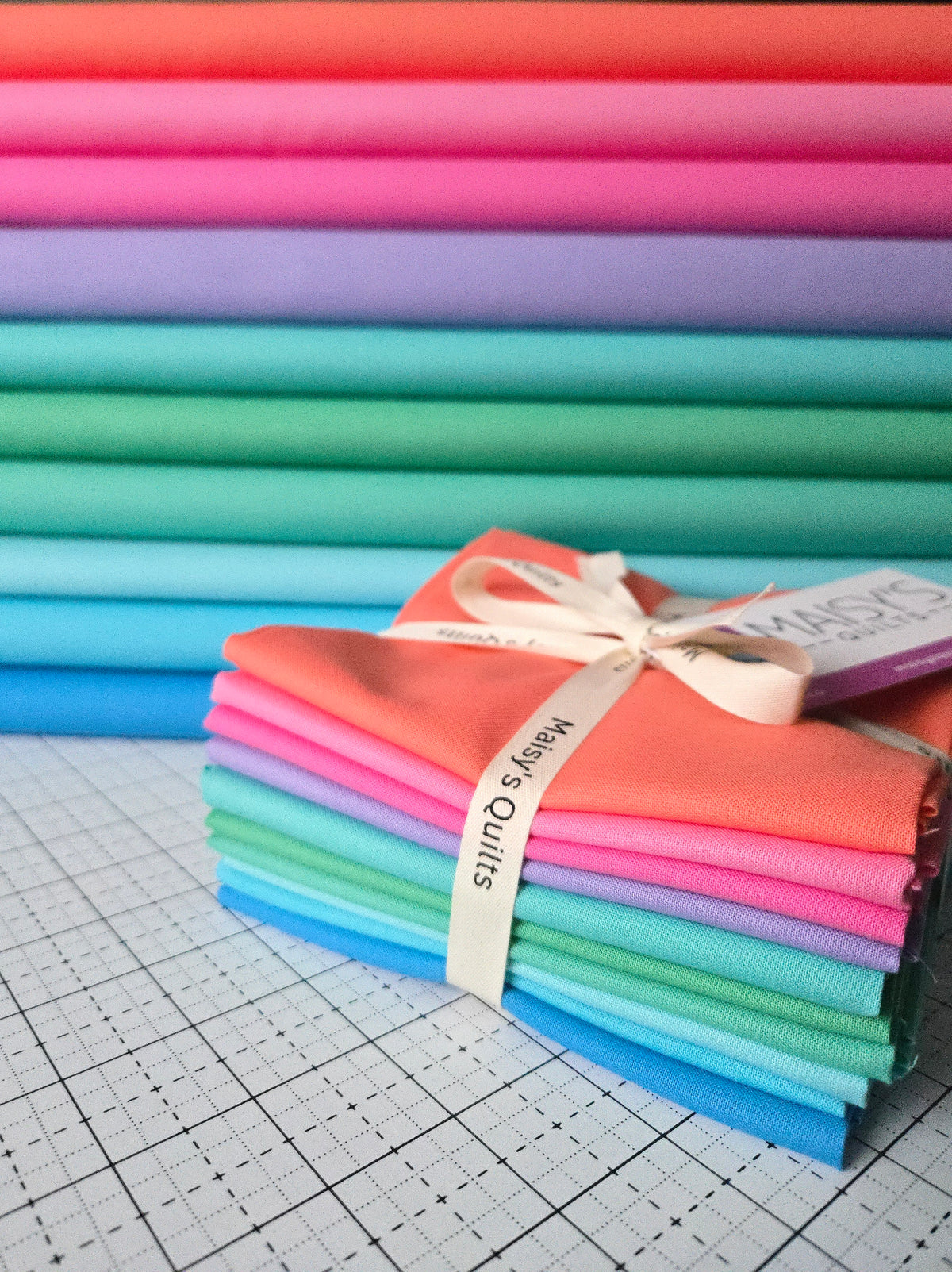 Bella Solids Soft Summer - Fat Quarter Bundle (10)
