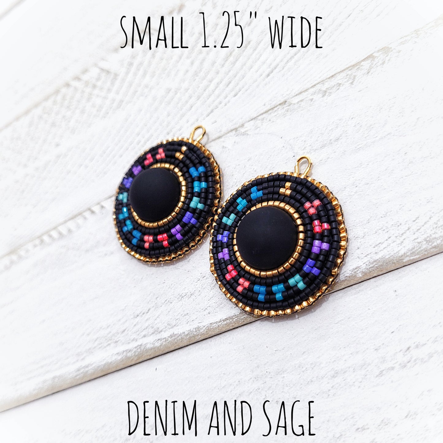Summer ombre black earrings