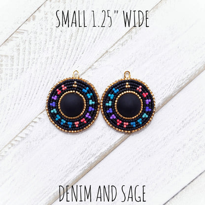 Summer ombre black earrings
