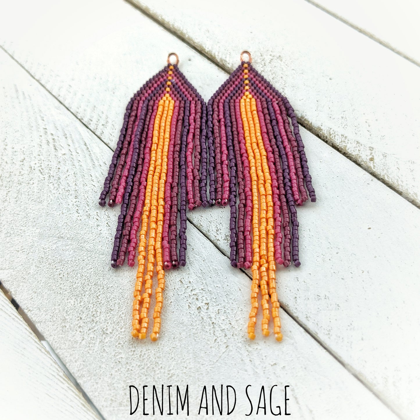 Harvest sunset dangle earrings