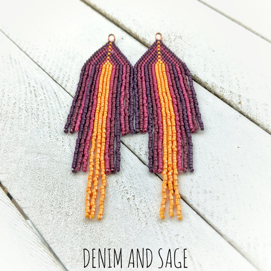 Harvest sunset dangle earrings