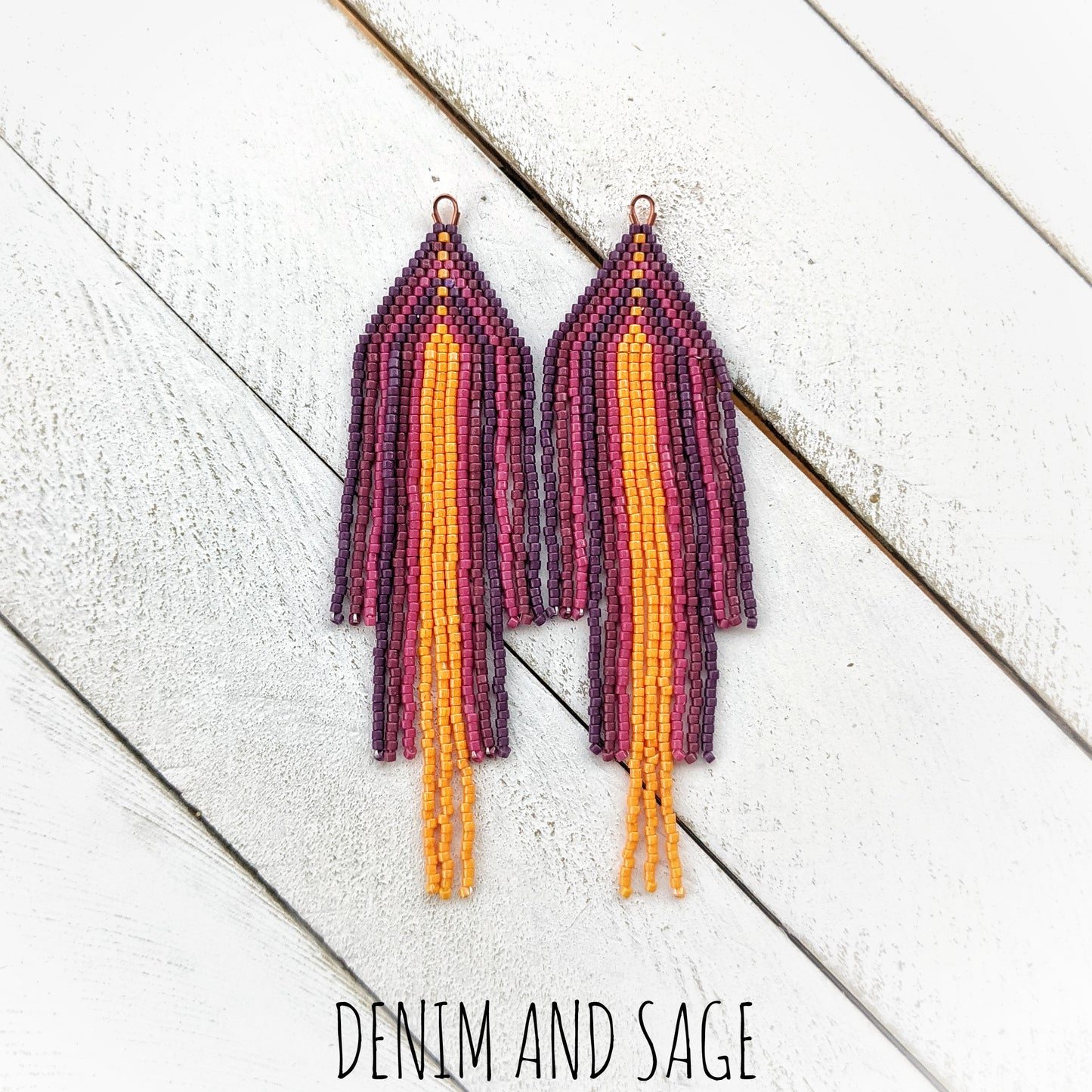 Harvest sunset dangle earrings