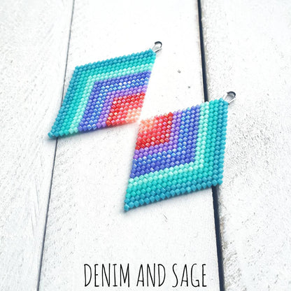 Summer ombre rainbow earrings